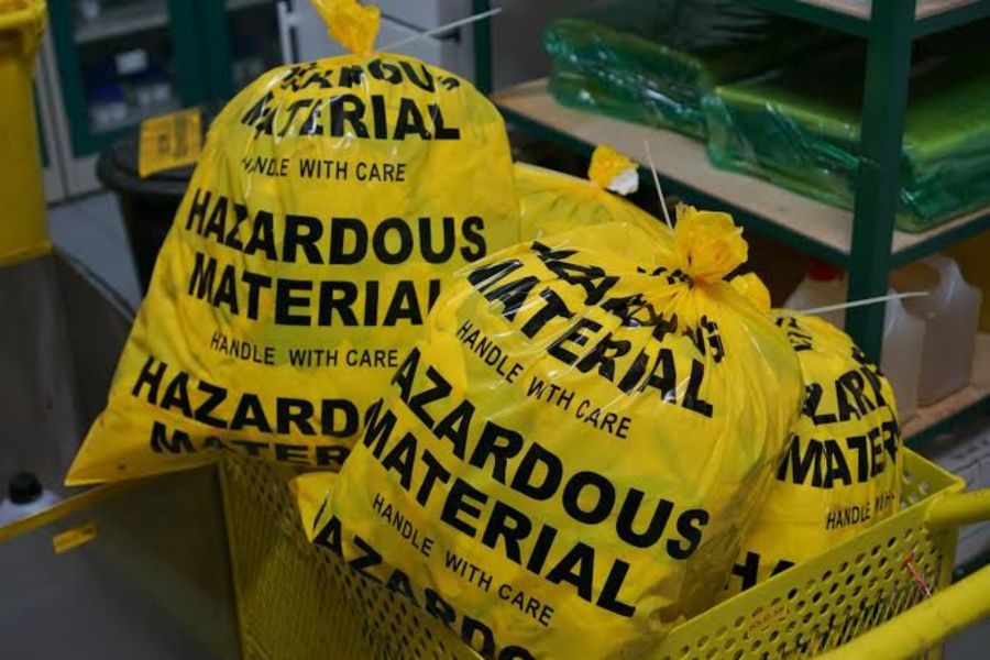 hazardous materials in bag